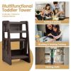 Kids Kitchen Step Stool with Double Safety Rails